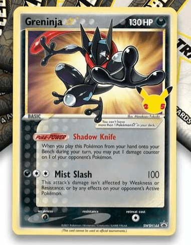 Greninja goldstar Celebrations Promo card