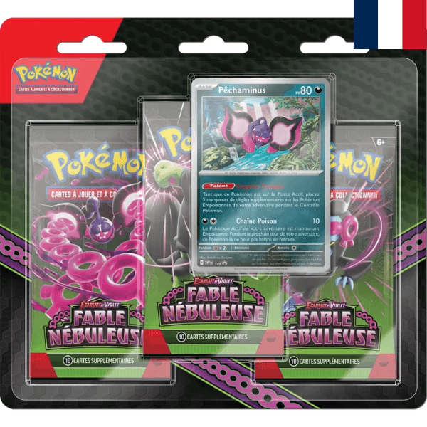 Pokemon JCC EV6.5 Écarlate et Violet – Fable Nébuleuse Tripack blister pokemart